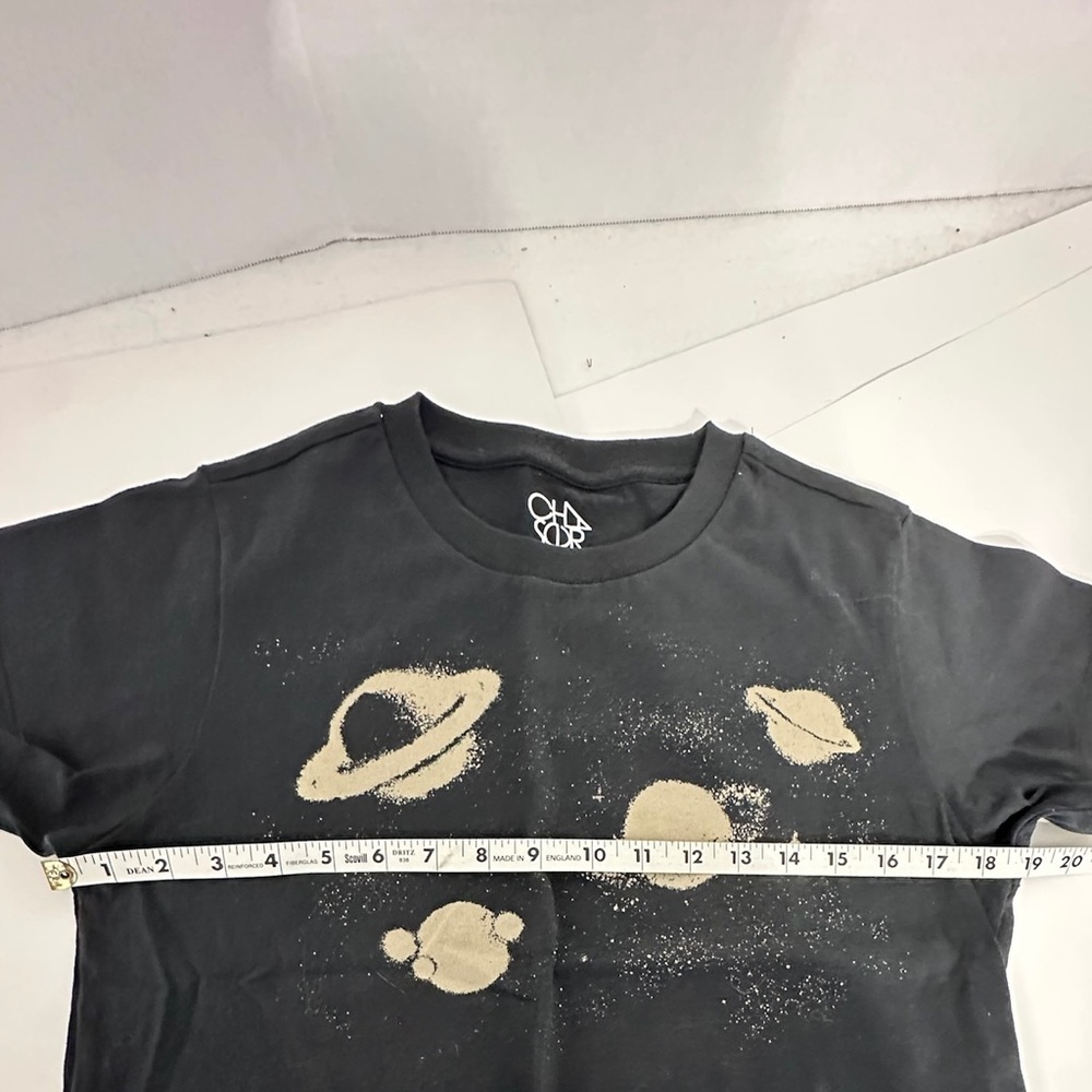 CHASER Black Planet Graphic Tee Cosmic Space Aesthetic Size Small - Picture 9 of 9